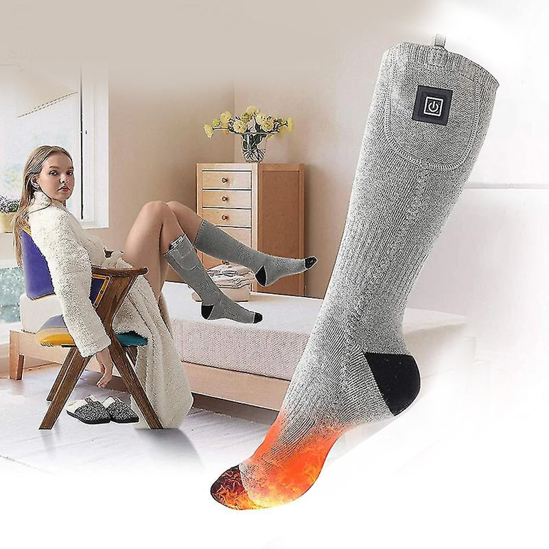 Heated socks with adjustable temperature