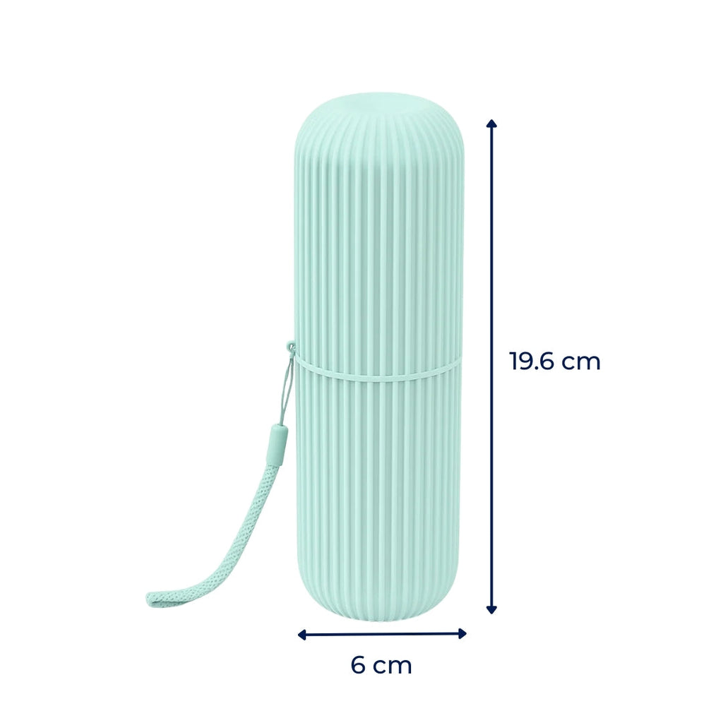 Mouthwash Cup Included – Compact Dust‑proof Design – Hygienic Oral Care for Travel & Holidays