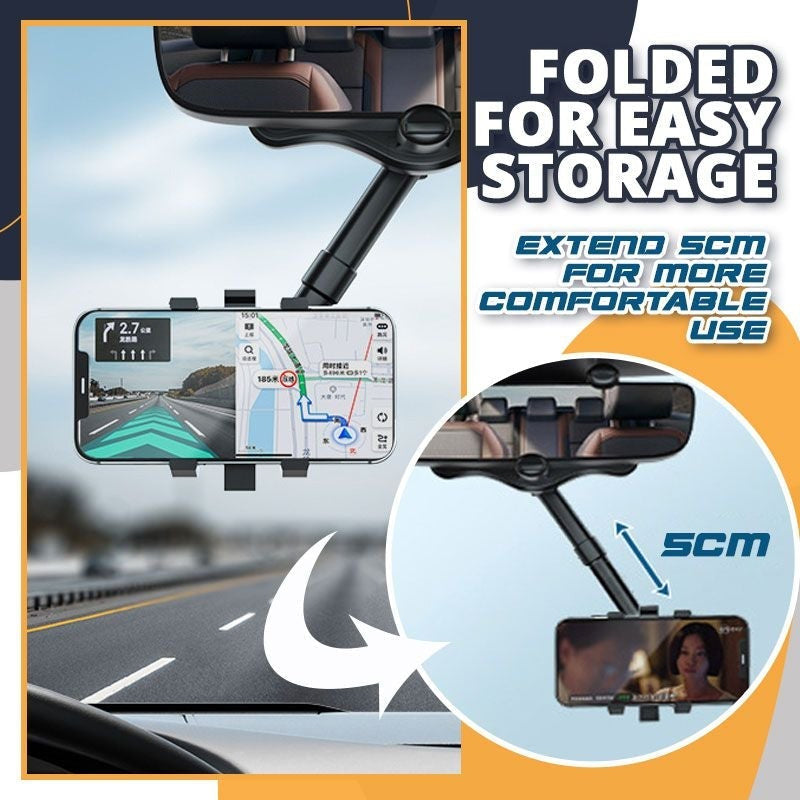 Rotatable and extendable car phone holder