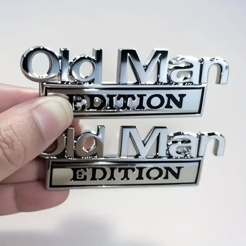 'Old Man Edition' car emblem