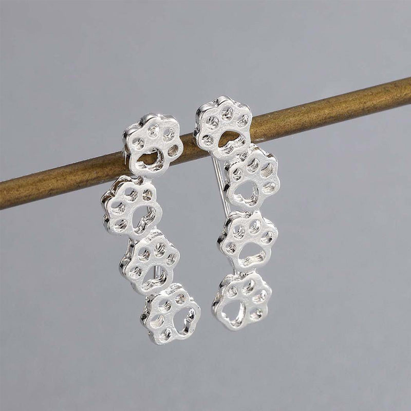 Paw prints on my heart earrings