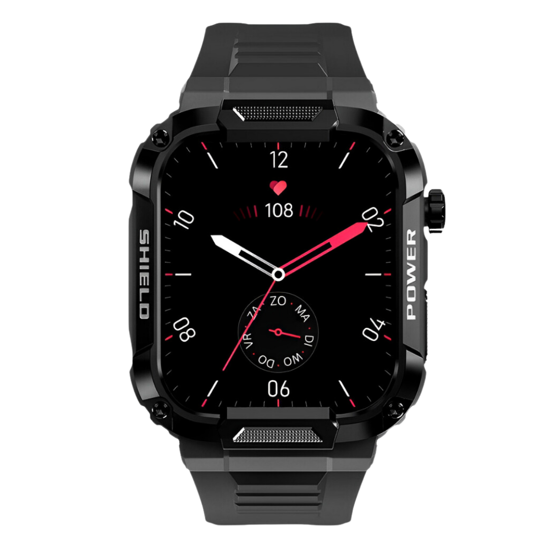 IronPulse X1 Robust Smartwatch – Shock Resistant, Waterproof & Health Monitor