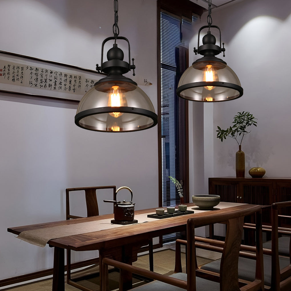Antique Glass Iron Retro Industrial Chandelier Pendant Ceiling Lights