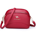 Soft Leather Multi-Pocket Shoulder Bag