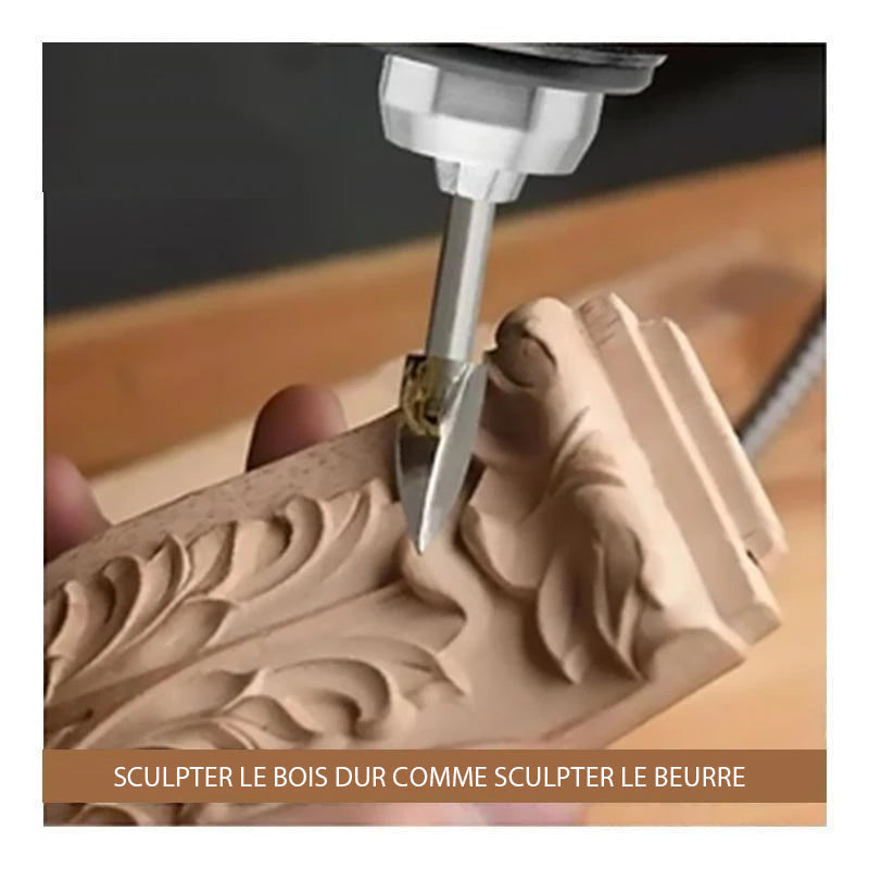 Drill set for wood sculptures