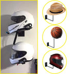 Wall-mounted helmet holder