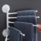 Collapsible, rotating wall mount and towel holder