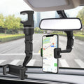 Multifunctional rearview mirror phone holder