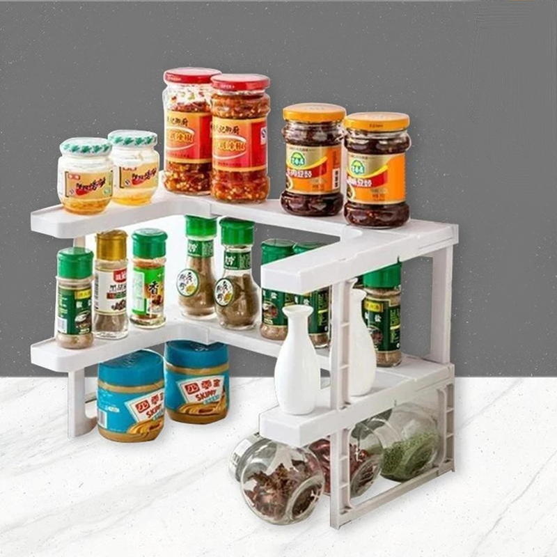 Adjustable Two-Layer Spice Rack