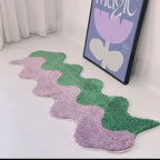 Abstract Color Block Rug made of Cotton-Polyester