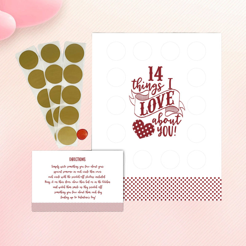 Valentine's Scratching Advent "14 Things I Love About You!"