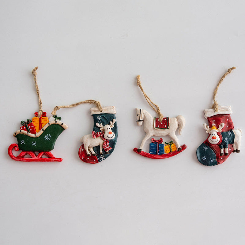 Christmas Tree Hanging Resin Ornament Pendant