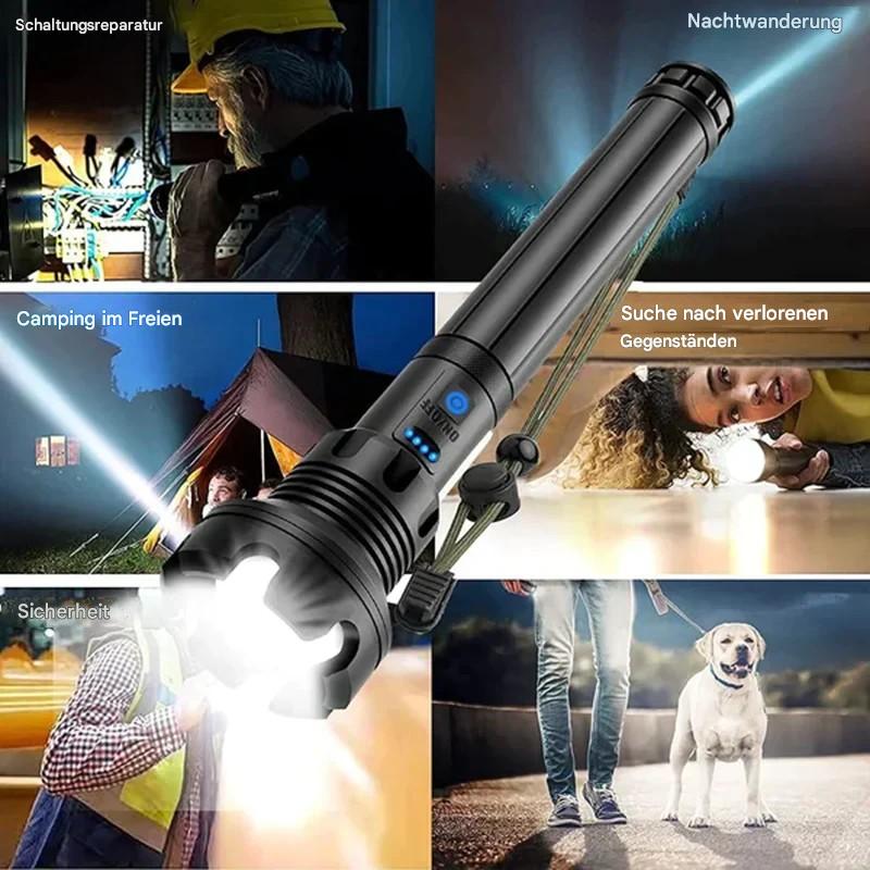 Tactical Flashlight – LED Flashlight with Zoom & Power Bank Function