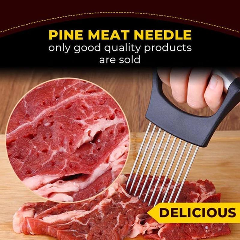 Stainless Steel Onion Cutter Holder, Food Slicers Assistant Tomato Slicer Holder