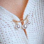 Nail-free pearl scarf ring waist buckle