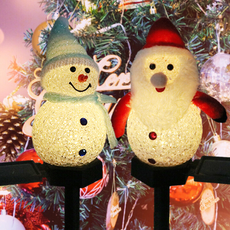 Solar light snowman