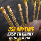 Titanium-coated high-speed steel bits with tags (6 pcs.)