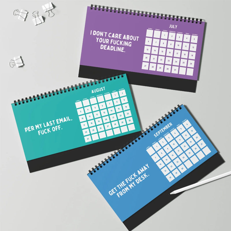 Funny 2025 sarcastic calendar