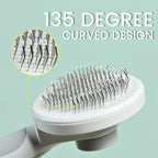 Self-cleaning slicker brushes for pets