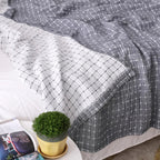 Simple Casual Cotton Blanket in Checkered Design – Soft and Comfortable for Your Home