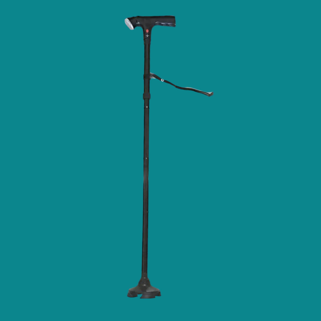 Folding Cane - Lightweight Telescopic Walking Stick for Seniors & Travelers - Collapsible Mobility Aid for Easy Transport