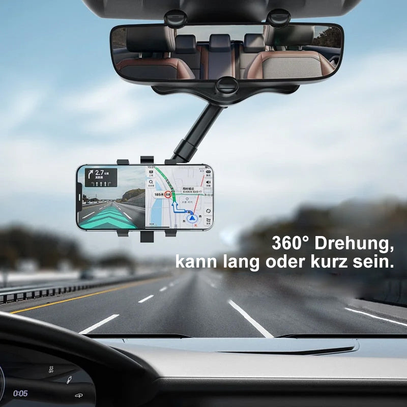 Multifunctional Rotatable Car Rearview Mirror Phone Holder