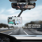 Multifunctional Rotatable Car Rearview Mirror Phone Holder