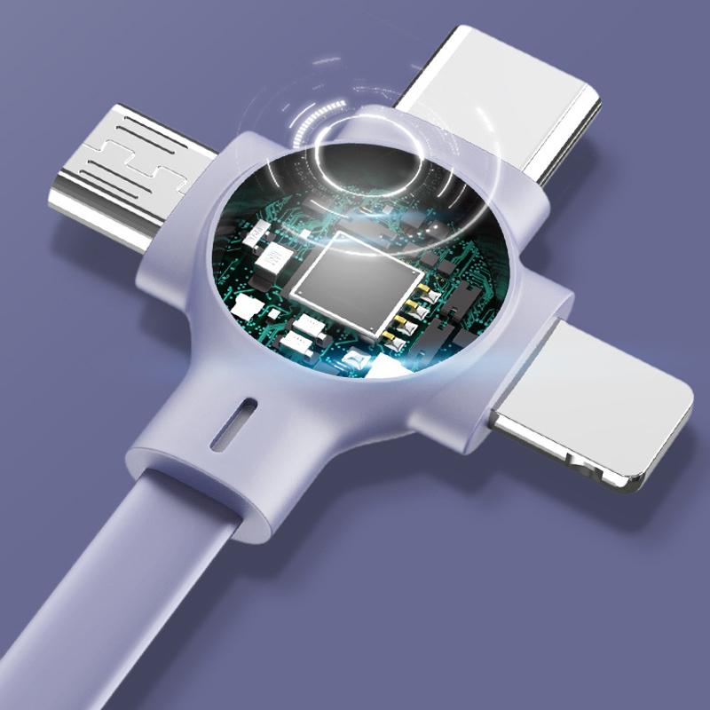 Three in one charging cable reel