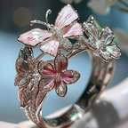 Butterfly flower ring