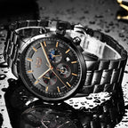 VanguardTime | Military Black Steel Watch – Sleek & Sophisticated