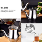 Oil filter jug in stainless steel