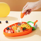 Toddler plate with suction cup