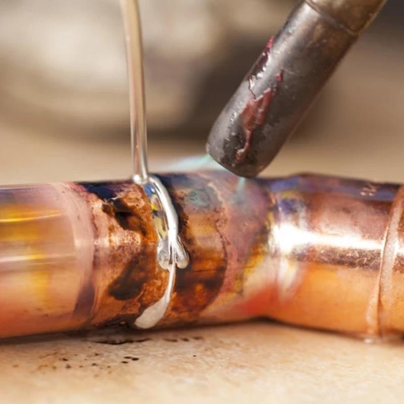 Solution welding wire with flux core