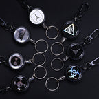 Keychain with retractable wire cable