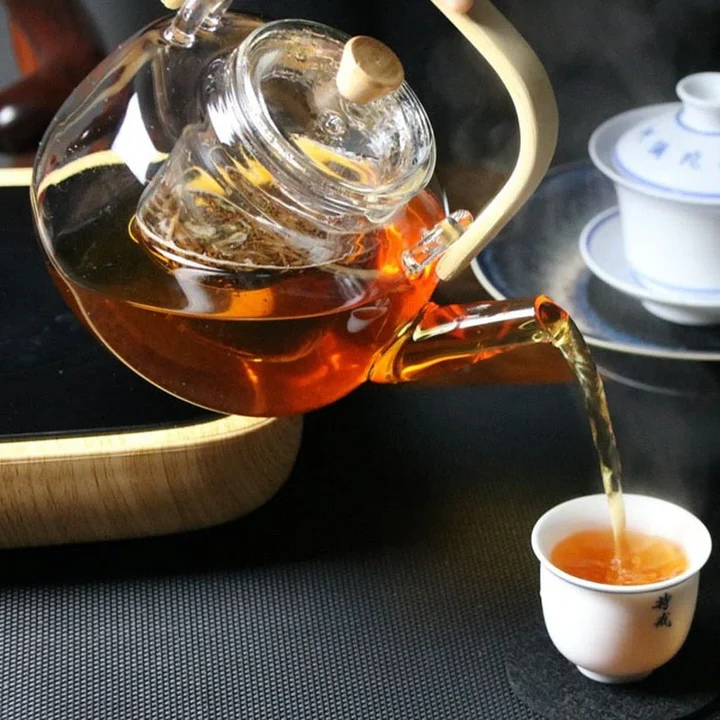Glass Teapot Heat-Resistant Borosilicate Glass Teapot Boiling Teapot