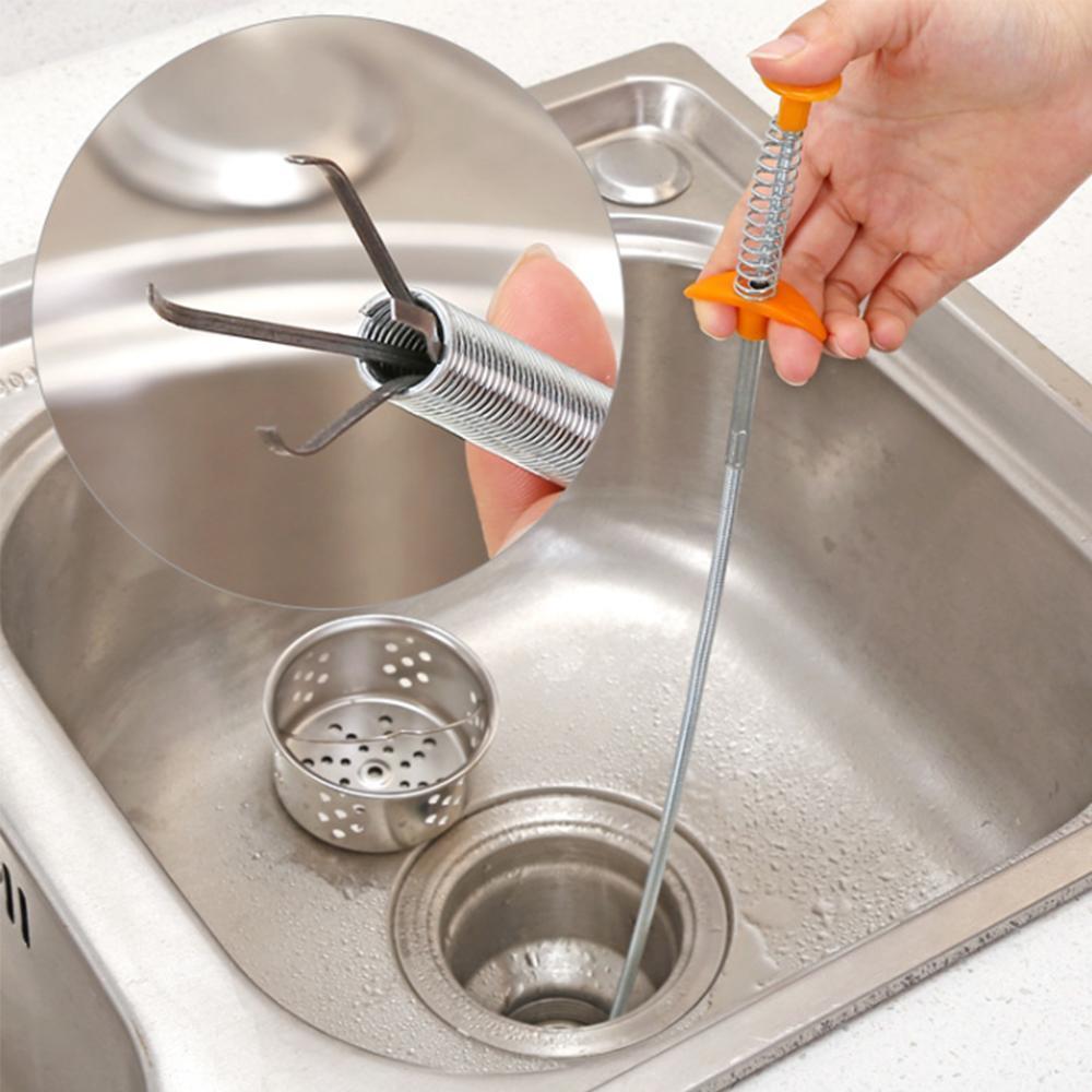 Kitchen sink drain cleaning hooks (2 pieces)