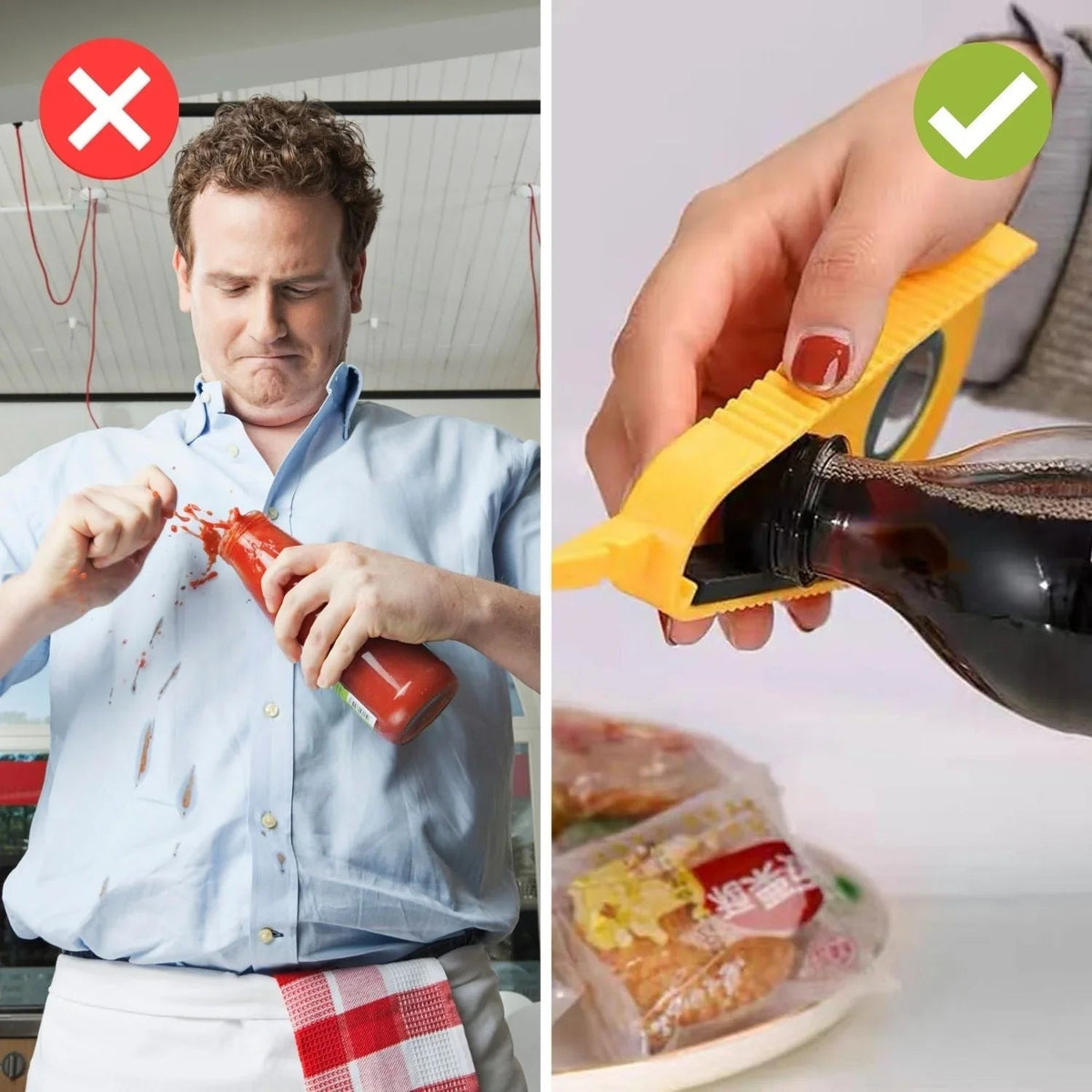 Ergonomic bottle opener with practical handle for easy use