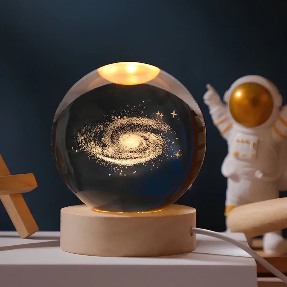 3D Engraved Crystal Ball - Celestia
