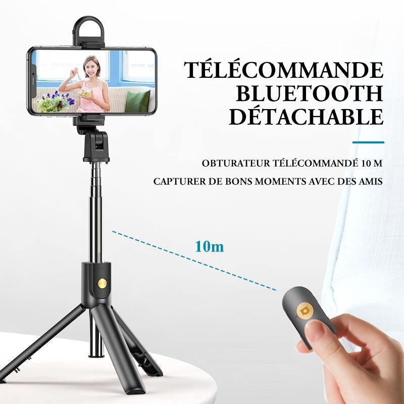 Tripod for selfie stick with Bluetooth remote control