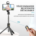 Tripod for selfie stick with Bluetooth remote control