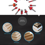Shank Woodworking Tools Set