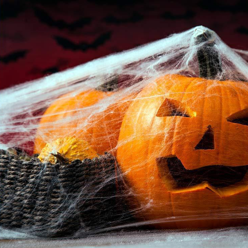 Halloween Spider Decorations, stretchable spider web