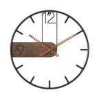 RusticTick - Steel and Walnut Wall Clock
