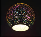 Fireworks Sphere – Silver – Includes 12W LED Warm Light - Dia 25cm