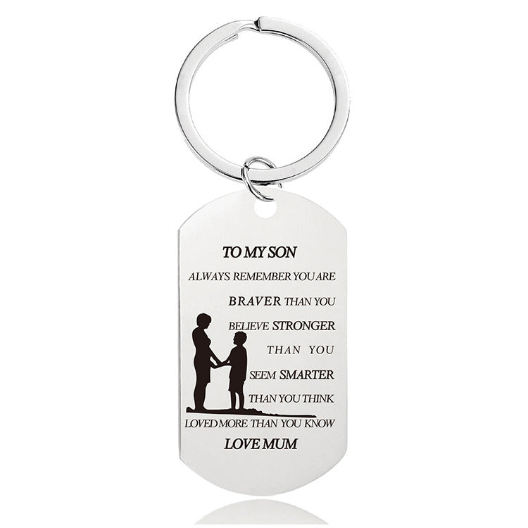 Mother's Day Engraving Metal Keychain with Box