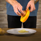 Microwave oven baked potato chips