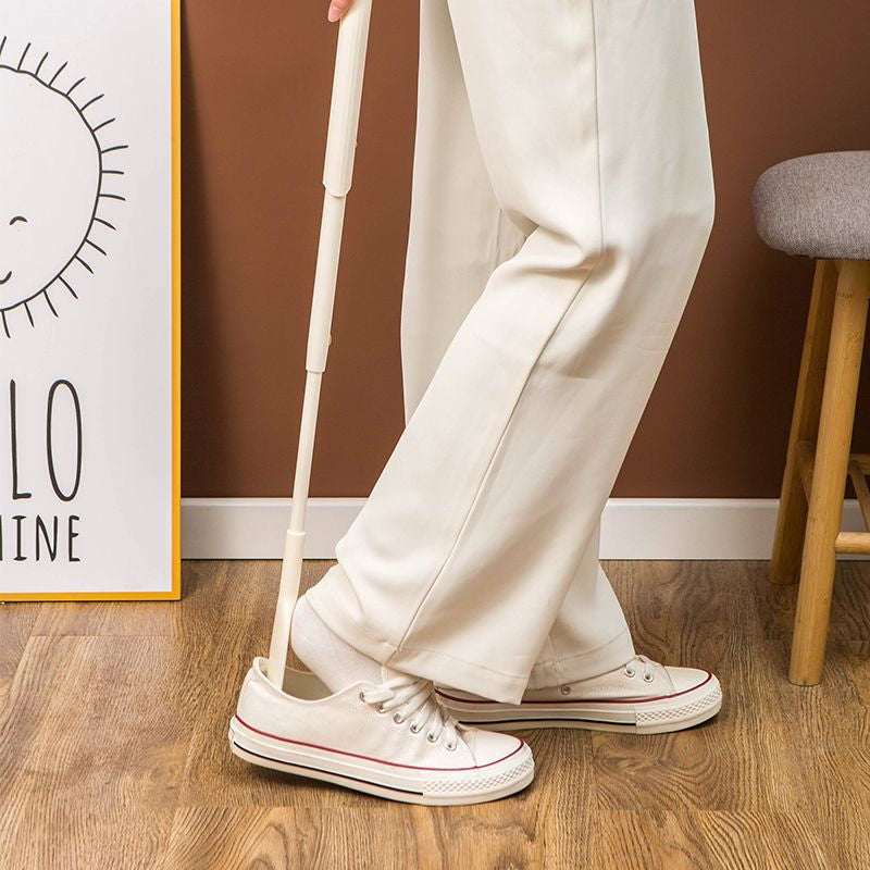Telescopic adjustable length shoehorn