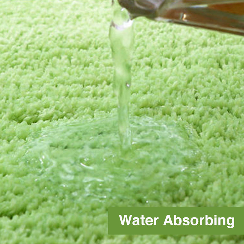Feblilac Solid Color Tufted Bath Mat, Multiple Sizes Bath Mat, Pure Non-Slip Bath Mat