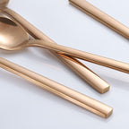 LumiDine 30-piece Premium Cutlery Set | Stainless Steel | Modern Design | For 6 People | Durable & Dishwasher Safe