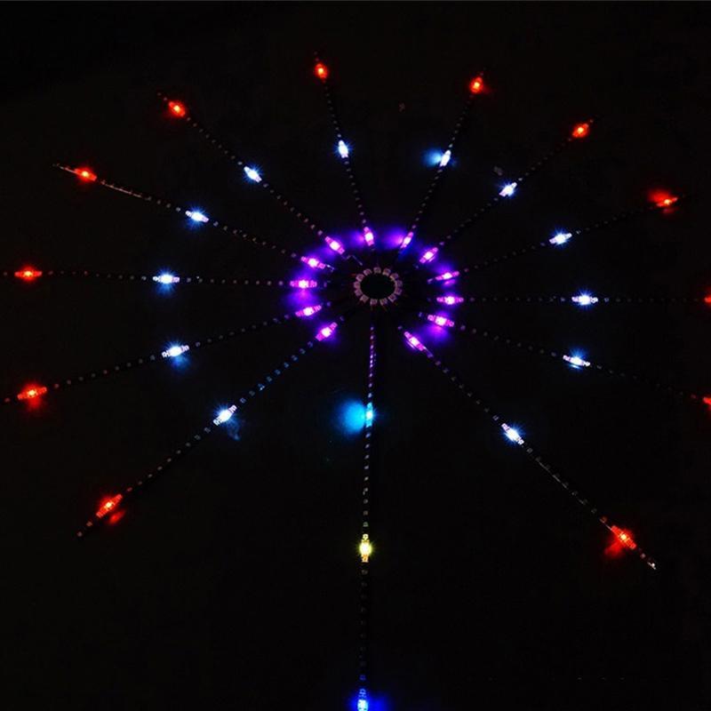 LED lights from fireworks